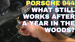 Reviving A Porsche 944 Abandoned In The Woods For A Year  Power Up with a battery [upl. by Aikar520]