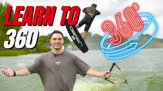 HOW TO 360 ON A WAKEBOARD  TUTORIAL  WATCH BEFORE TRYING [upl. by Nnylirak394]