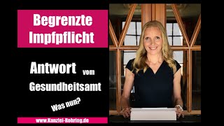 Einrichtungsbezogene Imfpflicht  Antwort vom Gesundheitsamt Was nun [upl. by Oalsinatse]