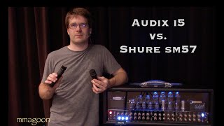 Audix i5 amp Shure sm57 Mic Comparison On Guitar Cabinet [upl. by Lorens202]