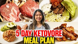 5DAY KETO CARNIVORE DIET MEAL PLAN 2023  15 Easy High Fat Low Carb Meal Ideas [upl. by Hallerson]