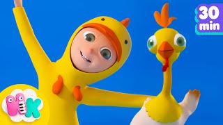 Spock a doodle chicken noodle 🐓🥚 Dance Songs for Kids  HeyKids Nursery Rhymes [upl. by Aiksas]