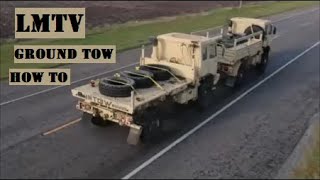 M1078 LMTV  How to ground tow another LMTV [upl. by Joris179]