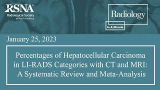 Percentages of Hepatocellular Carcinoma in LIRADS Categories with CT and MRI [upl. by Yssej831]