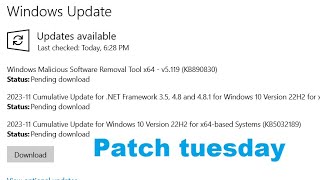 Cumulative Update for Windows 10 Version 22H2 for x64 based Systems KB5032189 [upl. by Hawley]