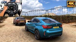 BMW X6 M amp Range Rover Velar  OFFROAD CONVOY  Forza Horizon 5  Thrustmaster T300RS gameplay [upl. by Caddric]