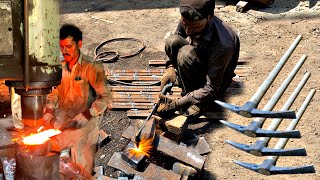 Incredible Technique of Forging Pickaxe in a Small Workshop [upl. by O'Donnell]