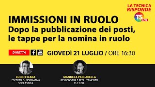 Immissioni in ruolo dopo la pubblicazione dei posti le tappe per la nomina in ruolo [upl. by Ytok]