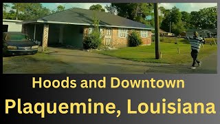 Hoods and Downtown in Plaquemine LA  Dash Cam Driving Tour Louisiana 4K [upl. by Dnar]