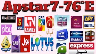 Apstar 776E dish setting Apstar 7 Satellite Channel list Apstar 7C band strong tp [upl. by Aymahs403]