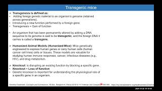 Module 12 Genetic Engineering and Transgenics 1 [upl. by Porta]