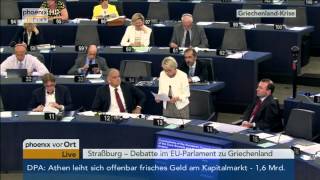 Debatte im EUParlament zur Griechenlandkrise Teil 2 am 08072015 [upl. by Nelia]