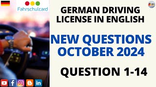 German Driving License in English NEW QUESTIONS from October 2024 Question 114 [upl. by Ayadahs638]