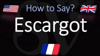 How to Say Snail in French   How to Pronounce Escargot [upl. by Frierson]