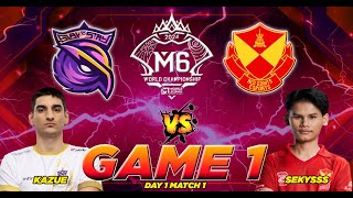 S2GTR VS SRGMY FULLGAME 1 M6 WORLD CHAMPIONSHIP  BO1 DAY 1 MATCH 1 🔥🔥🔥 [upl. by Rozella]