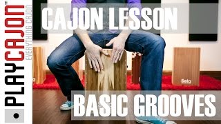 Cajon Lesson  Basic Grooves 44 [upl. by Shelden666]