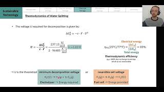 04 04 Thermodynamics of Water Splitting [upl. by Lesley]