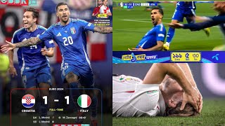 Croatia Vs Italy 1  1 match highlights  2024 [upl. by Ball]