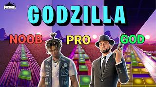 Eminem  Godzilla ft Juice WRLD  Noob vs Pro vs God Fortnite Music Blocks [upl. by Aldarcy]