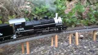 Accucraft Live Steam K36 488 on the Carney amp Southern Lite NGRR 04262013 [upl. by Jaquith997]