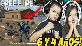 ¡LOS NIÑOS DE 6 Y 4 AÑOS QUE JUEGAN FREE FIRE HERMANOS EN ACCION VIDEOREACCION EN 20 [upl. by Tyson]