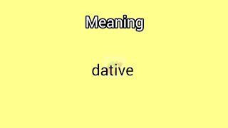 dative meaning in English amp Telugu  Googul Dictionary dictionary meanings telugu english dad [upl. by Eiboj]