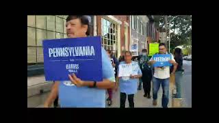 Make the Road Action Pennsylvania and Pennsylvania Stands Up protest Trump rally 1092024 [upl. by Wasson]