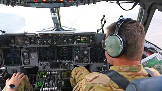 US Air Force C17 Globemaster III Take Off Cockpit View • Joint Base Charleston [upl. by Laersi]