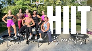 30 MIN Rebounder CARDIO HIIT Workout  At Home Trampoline  Pilates Ball Core  NO REPEATS [upl. by Nylaret500]