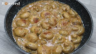 Creamy Garlic Mushrooms  Garlic Mushroom Recipe  Champignon mit Knoblauchsauce [upl. by Aretha]