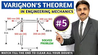 VARIGNONS THEOREM SOLVED PROBLEM 5 IN HINDI IN MECHANICS [upl. by Tertia335]