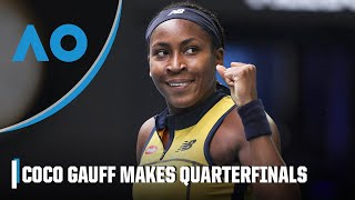 Coco Gauff advances to her first Australian Open quarterfinals [upl. by Atsirc]