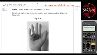 AQA GCSE Physics 2022  Paper 1 Q2 Higher Tier Past paper Questions Required Practical Density [upl. by Akitan]