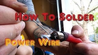 How To Solder Ring Terminals Power Wire [upl. by Alarice]