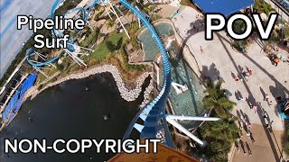 Pipeline The Surf Coaster front row POV SeaWorld Orlando [upl. by Gertruda]