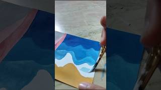 Mini Scenery Painting with Poster colour scenery painting shorts [upl. by Narmak]