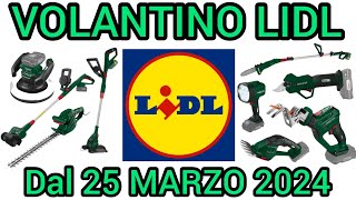 VOLANTINO LIDL PARKSIDE FAI DA TE DAL 25 MARZO 2024 volantinospesa performance bricolage lidl [upl. by Nomi]