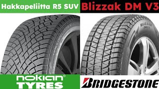 Nokian Hakkapeliitta R5 SUV vs Bridgestone Blizzak DM V3 [upl. by Yenor]