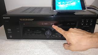 SONY STEREO RECEIVER 51 CHANNEL FMAM AUDIO VIDEO TESTED [upl. by Eimmij]