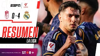 ¡DOBLETE DE BRAHIM Y PALIZA DEMOLEDORA DEL CAMPEÓN EN LA LIGA  Granada 04 Real Madrid  RESUMEN [upl. by Ellette]