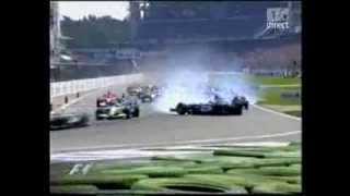 F1 2003  German Grand Prix  Crash Kimi Raikkonen on start [upl. by Blancha]