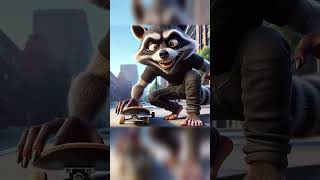 Justice Served The Inept Cat Cop vs Raccoon Thief funny cartoon comedy [upl. by Ynnahc]