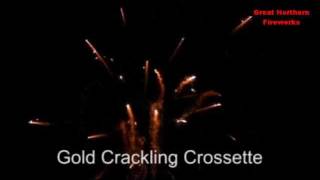 Gold Crackling Crossette 64 Shot Firework [upl. by Pevzner]