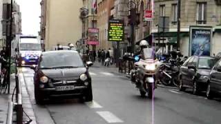 Paris Police Motorcycles Escort SAMU Ambulance [upl. by Marya739]