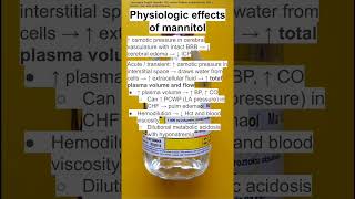 Physiologic effects of mannitol [upl. by Eiffub258]