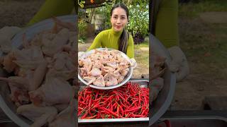 How to crispy chicken wings with chili recipe shortvideo shorts cooking recipe [upl. by Amatruda]