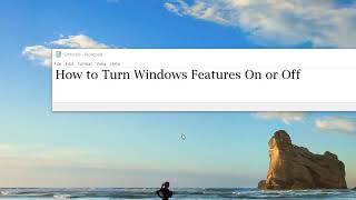 How to Turn Windows Features On or Off in Windows 1011 [upl. by Paola]