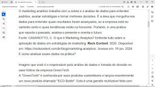 O marketing analítico trabalha com a coleta e a análise de dados para entender padrões avaliar estr [upl. by Yelyac]