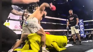 Mike Perry ATTACKS Jake Paul W Mascot JUMPS ON HIM amp LANDS PUNCH before RESTRAINED [upl. by Winfield]