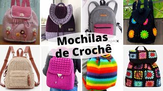 MOCHILAS DE CROCHE Adulto 130 Modelos  Modelos de Mochilas de Crochê  Bolsas de Crochê [upl. by Geof]